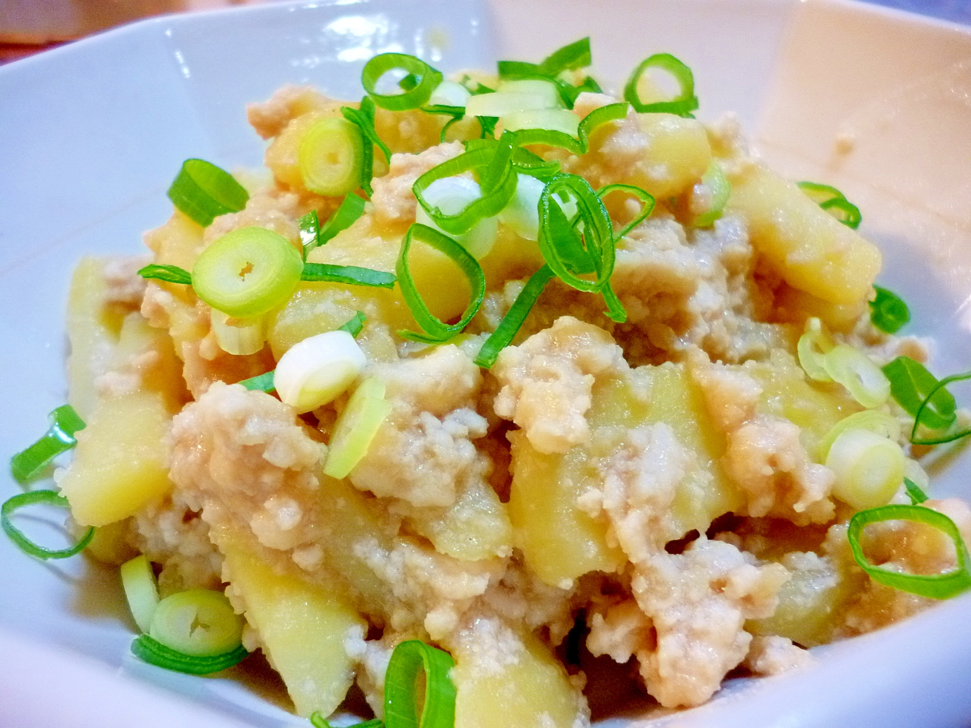 じゃが芋の鶏そぼろ煮★肉溶き片栗粉で柔ふわ仕上げ♪