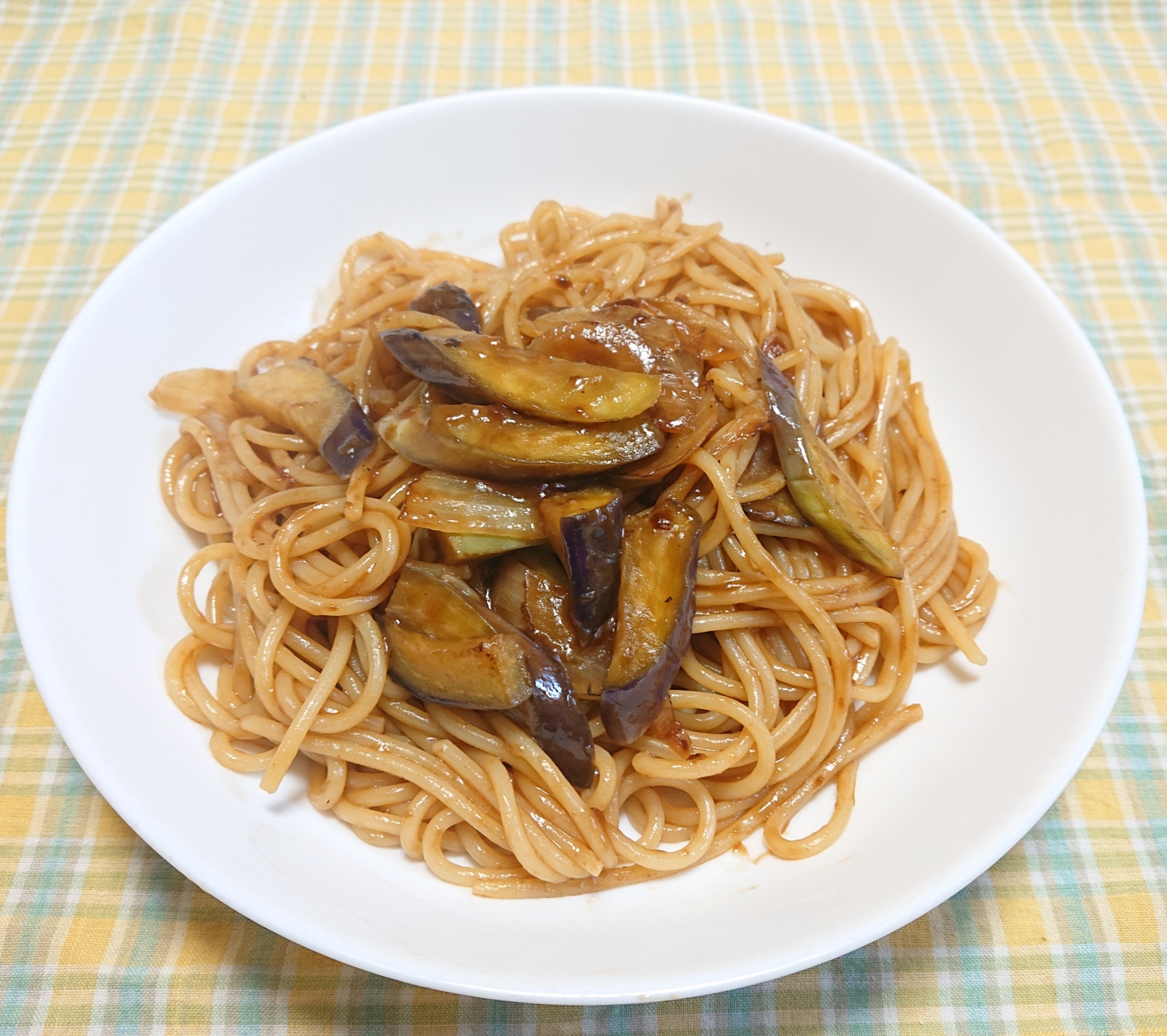 シチューのルウで☆茄子のデミグラスパゲッティ