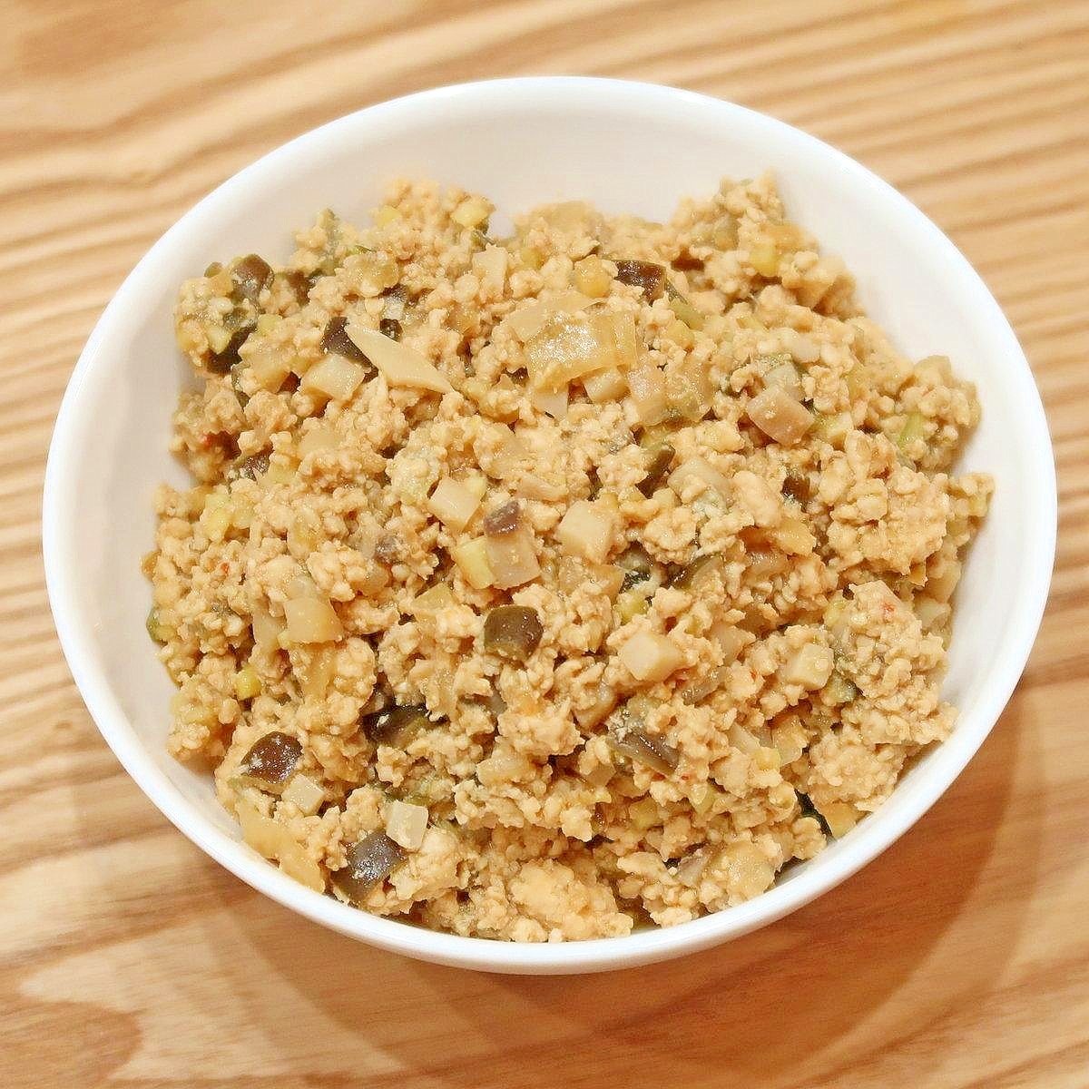 なすとエリンギの鶏そぼろ☆オイスター★減塩・低カリ