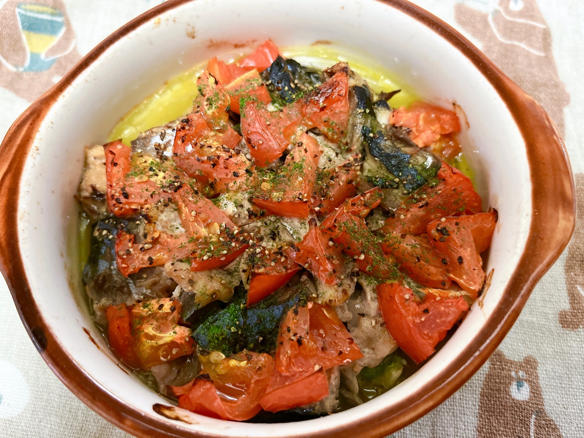 サバ水煮缶のトースター焼き