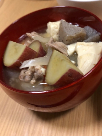 サツマイモがお肉の出汁と馴染んで美味しかったです！