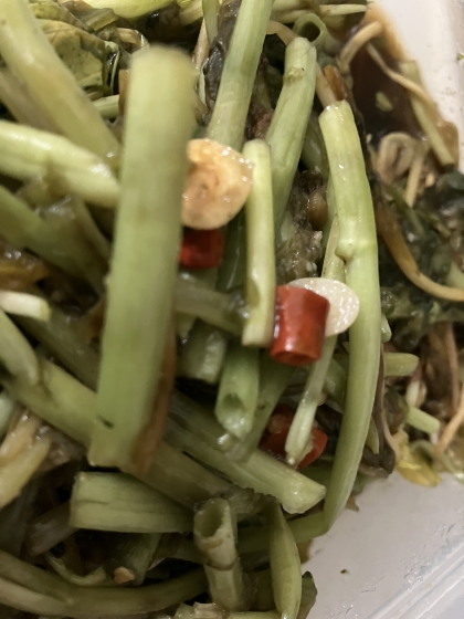 ピリ辛でシャキシャキの食感、美味しかったです。
