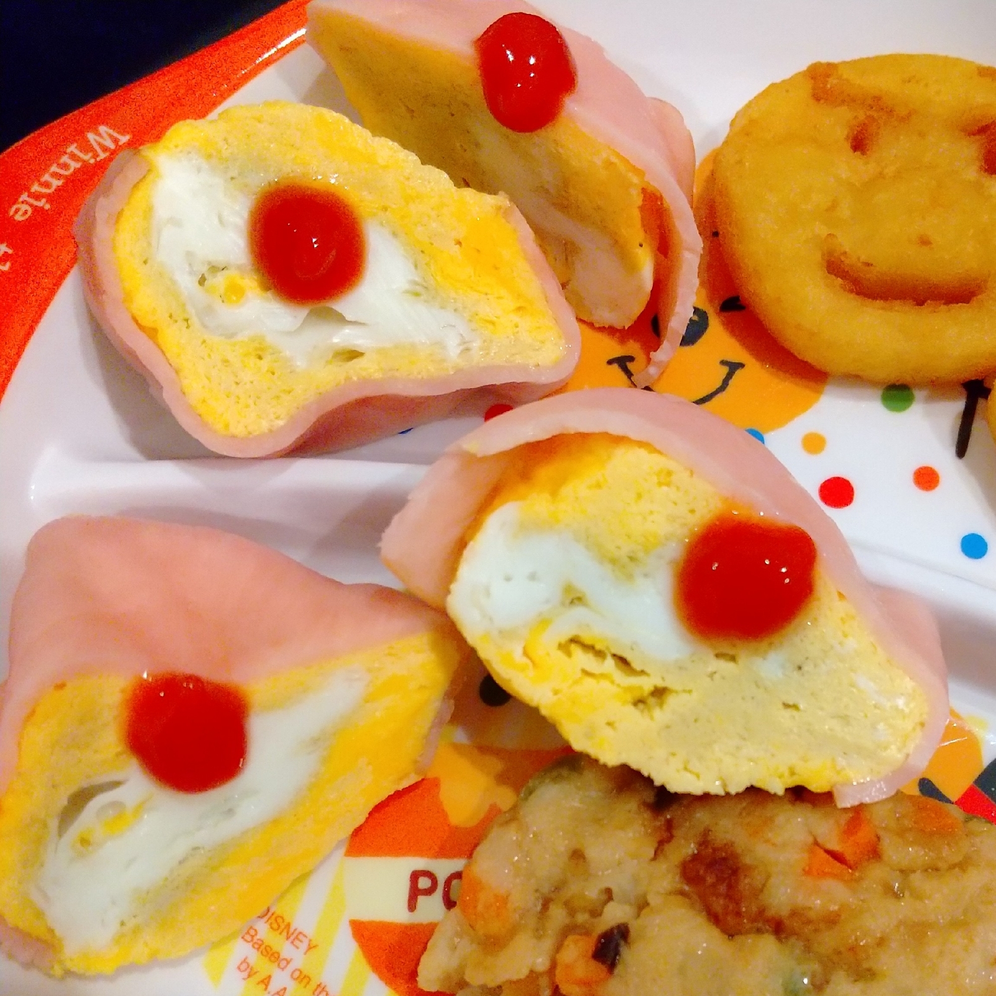 レンジでお花のハム卵焼き 幼児食 お弁当 レシピ 作り方 By レンジでズボラ幼児食 楽天レシピ