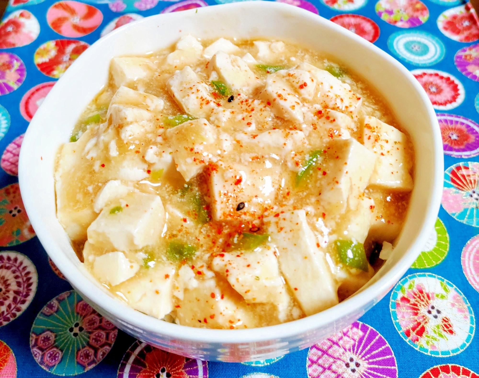 豆腐とピーマンの中華風うま煮