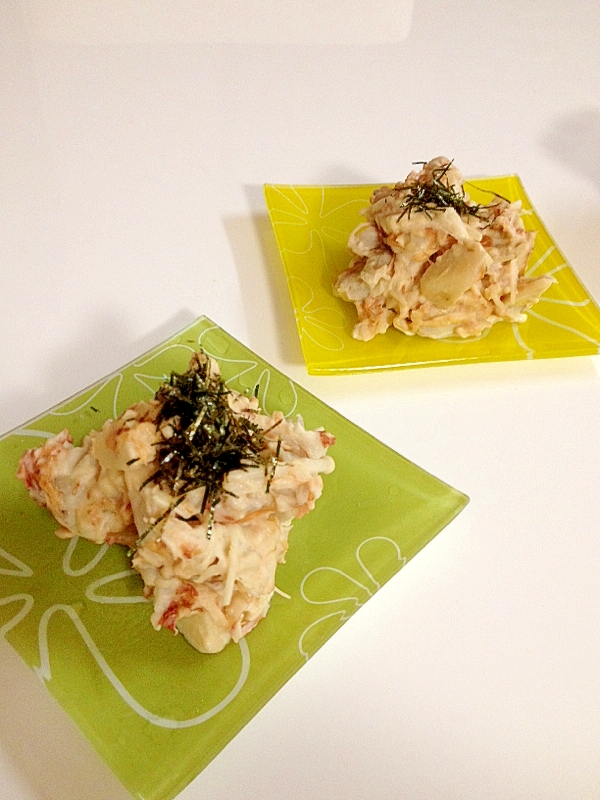 里芋とえのき茸のおかかマヨサラダ