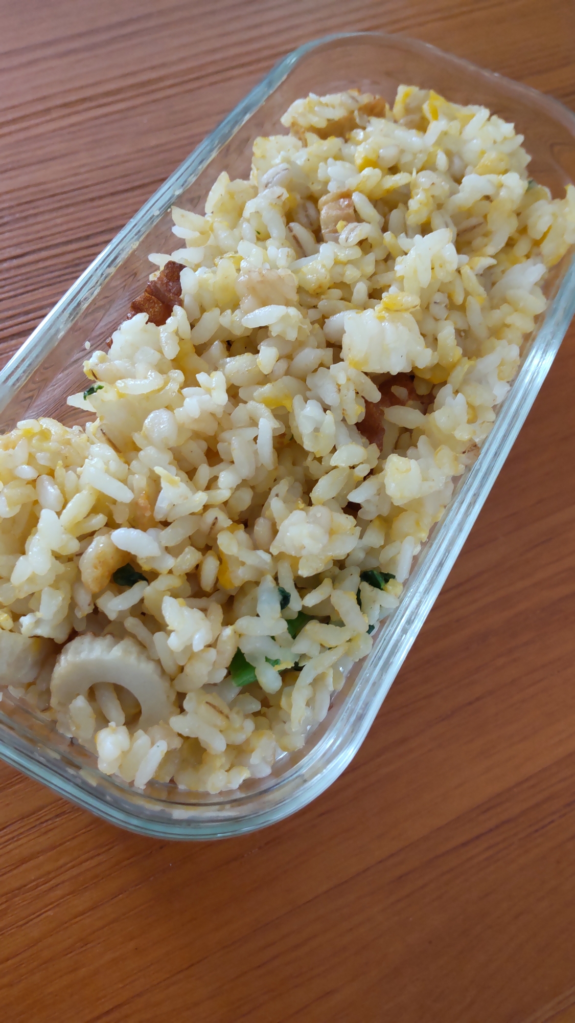 小松菜とちくわのチャーハン☆