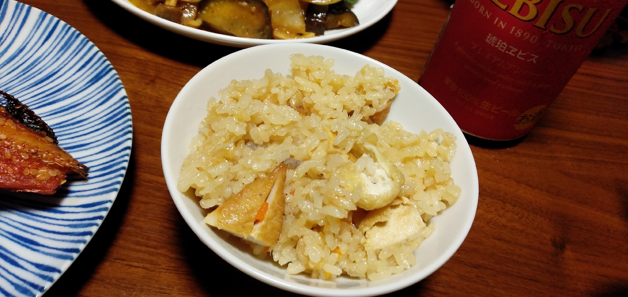 サラダチキンで釜飯！