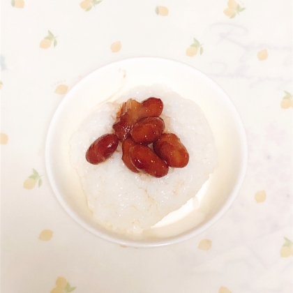 小豆乗せ♡オートミール入りご飯♪