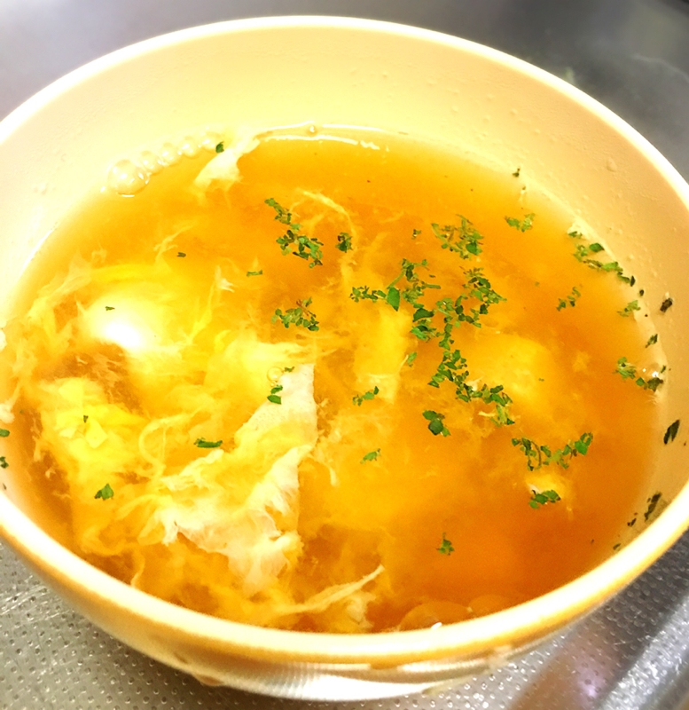シンプル豆腐&玉子の中華スープ
