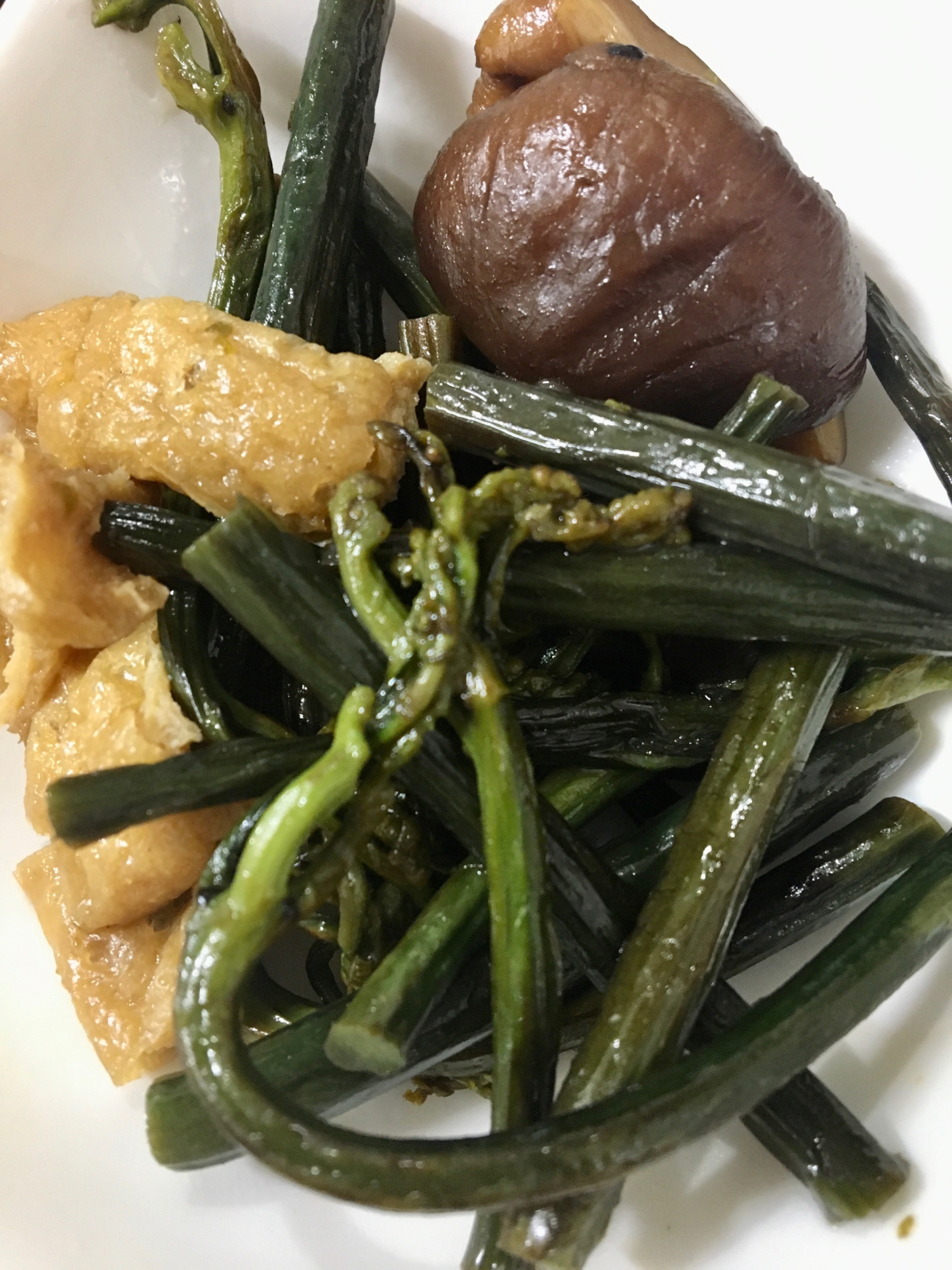 わらびの甘辛煮、昔懐かしい山菜