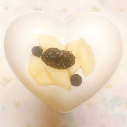 りんご小豆ブルーベリーの煮物♪