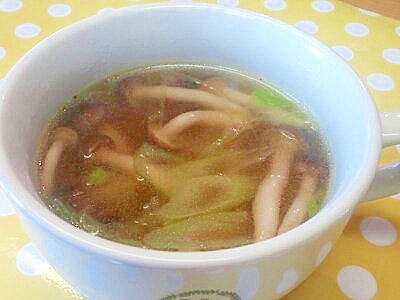 しめじ&長ネギのスープ