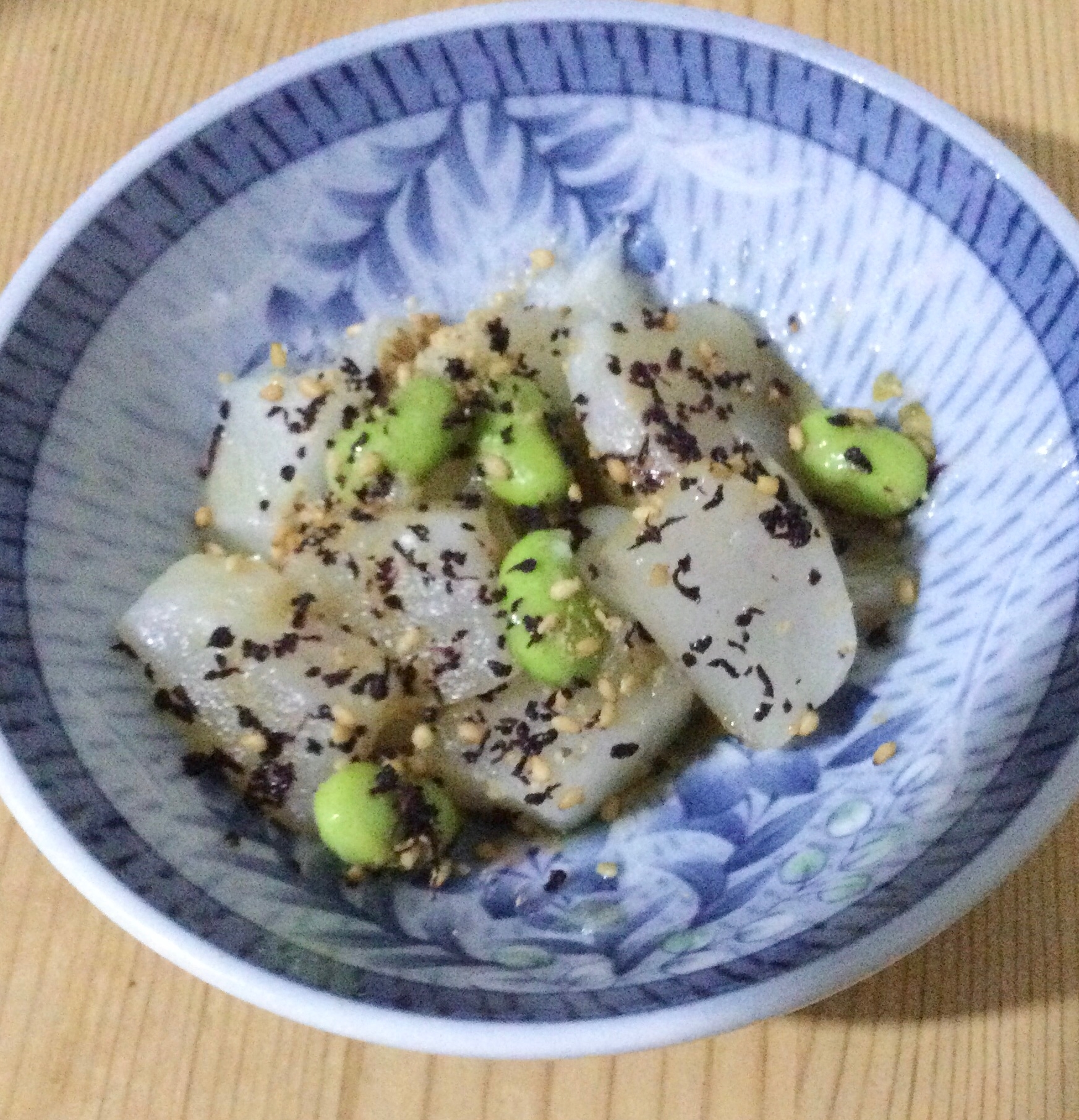 かぶと枝豆の胡麻ゆかり和え♪☆彡