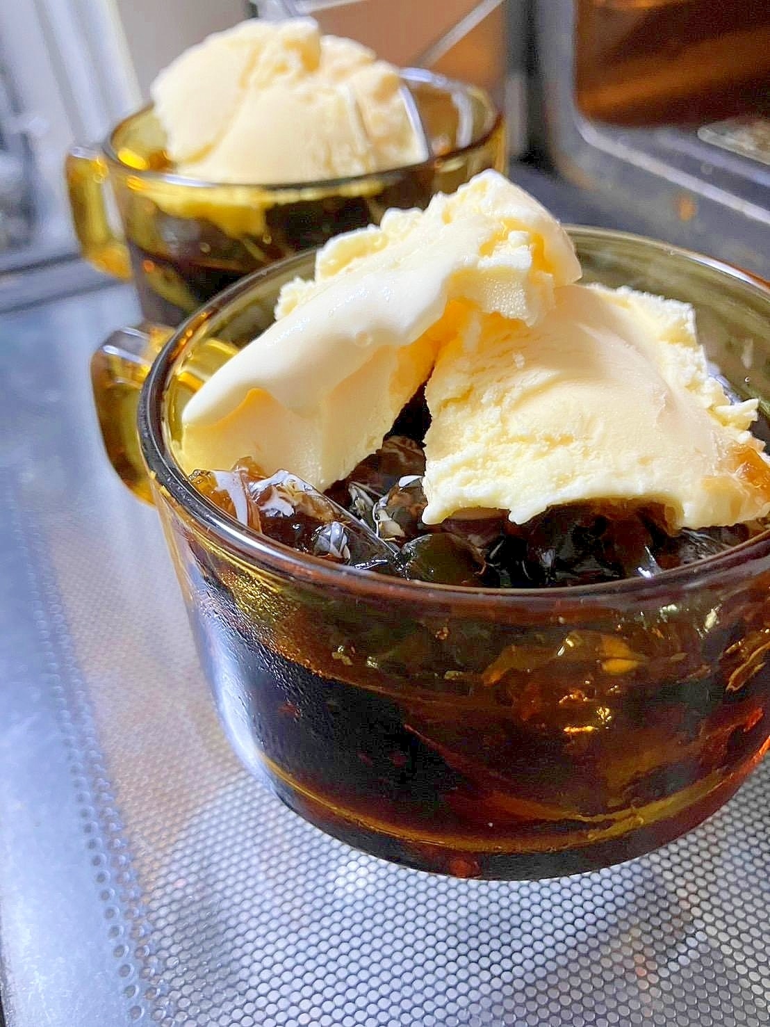 簡単なのにめちゃうま！コーヒーゼリーアイス乗せ！ レシピ・作り方 by