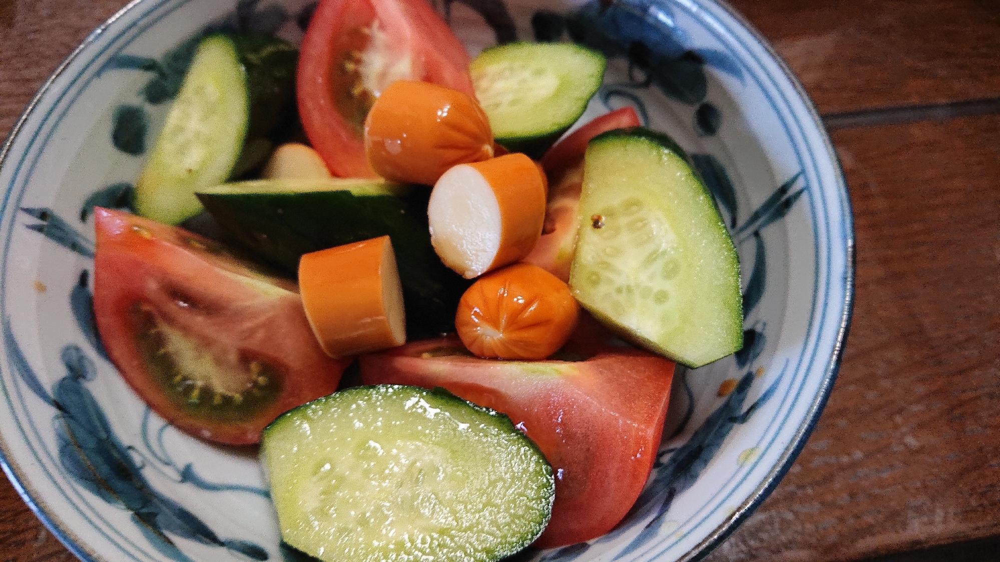 ポン酢でサラダを食べましよ