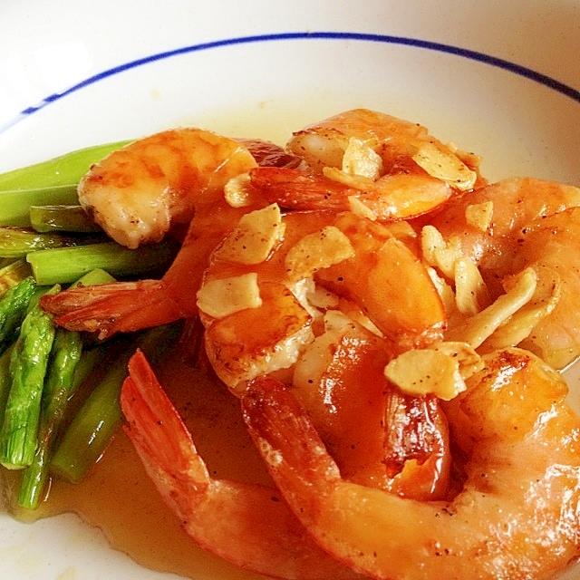 カリッとジューシーな簡単ガーリックシュリンプ レシピ 作り方 By Chicoro 楽天レシピ