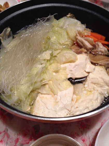鶏と豆腐のあっさり一人鍋