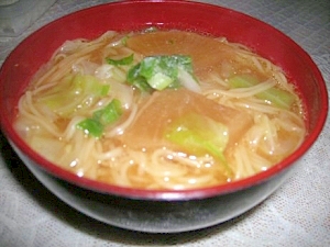 素麺を乾麺のままお味噌汁に入れて手間いらず レシピ 作り方 By ココアケア 楽天レシピ