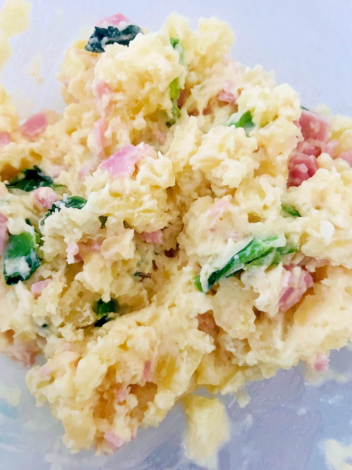 ハムと小松菜のポテトサラダ