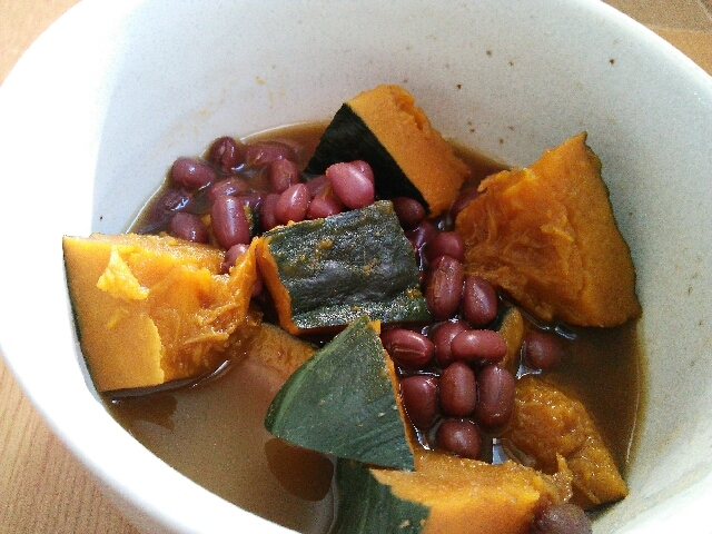 水筒 レンジで簡単 かぼちゃと小豆のいとこ煮 レシピ 作り方 By Wing222 楽天レシピ