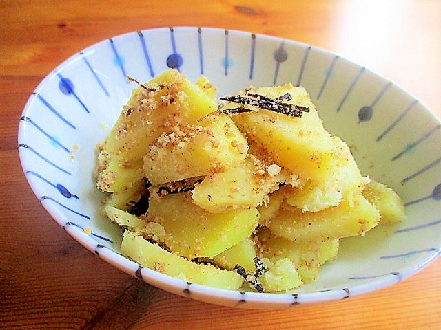 レンジで簡単!じゃがいもの塩昆布ごま和え