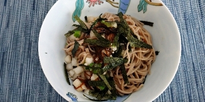 ☆長芋とオクラのぶっかけネバネバ蕎麦☆