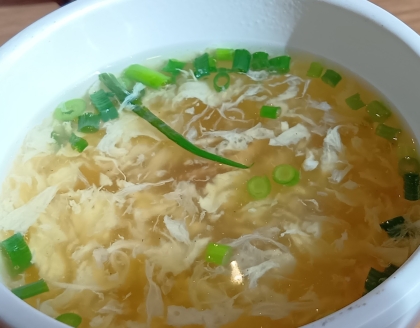 葉野菜トッピング♪粒コーンスープ