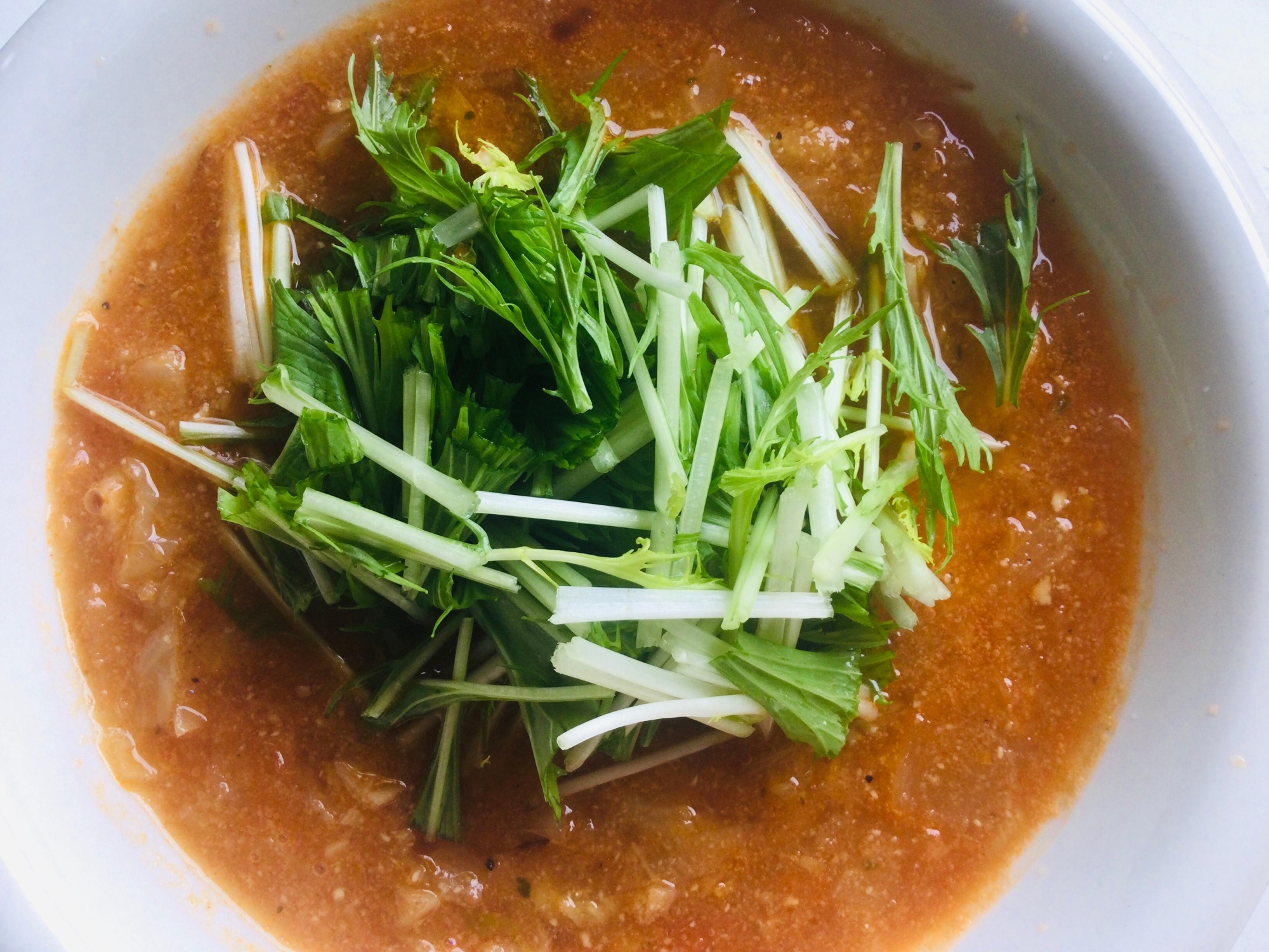 水菜トマトスープ