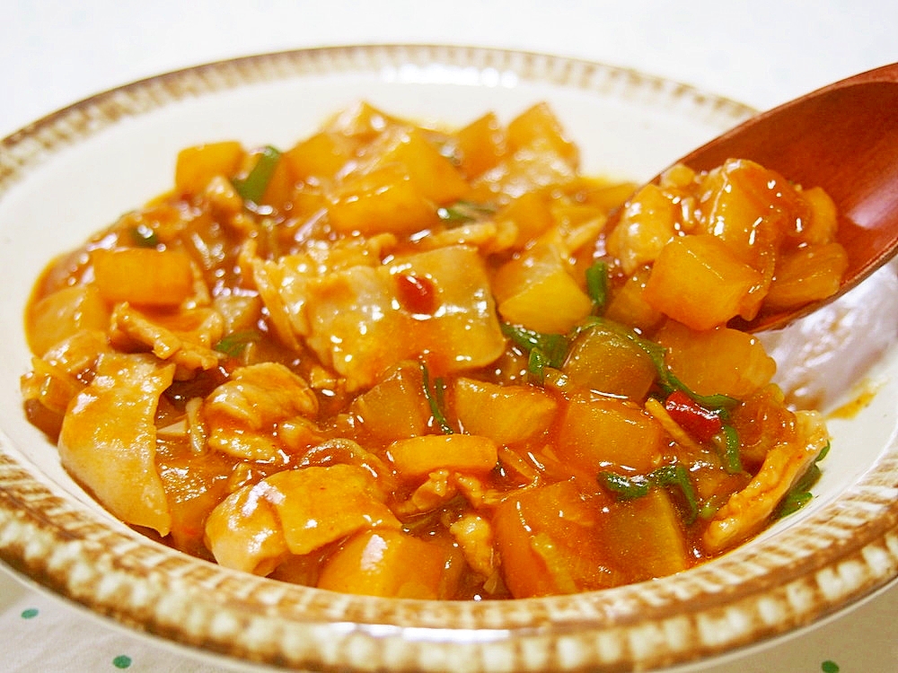 豚バラで麻婆大根♪豚バラと大根がトロトロ
