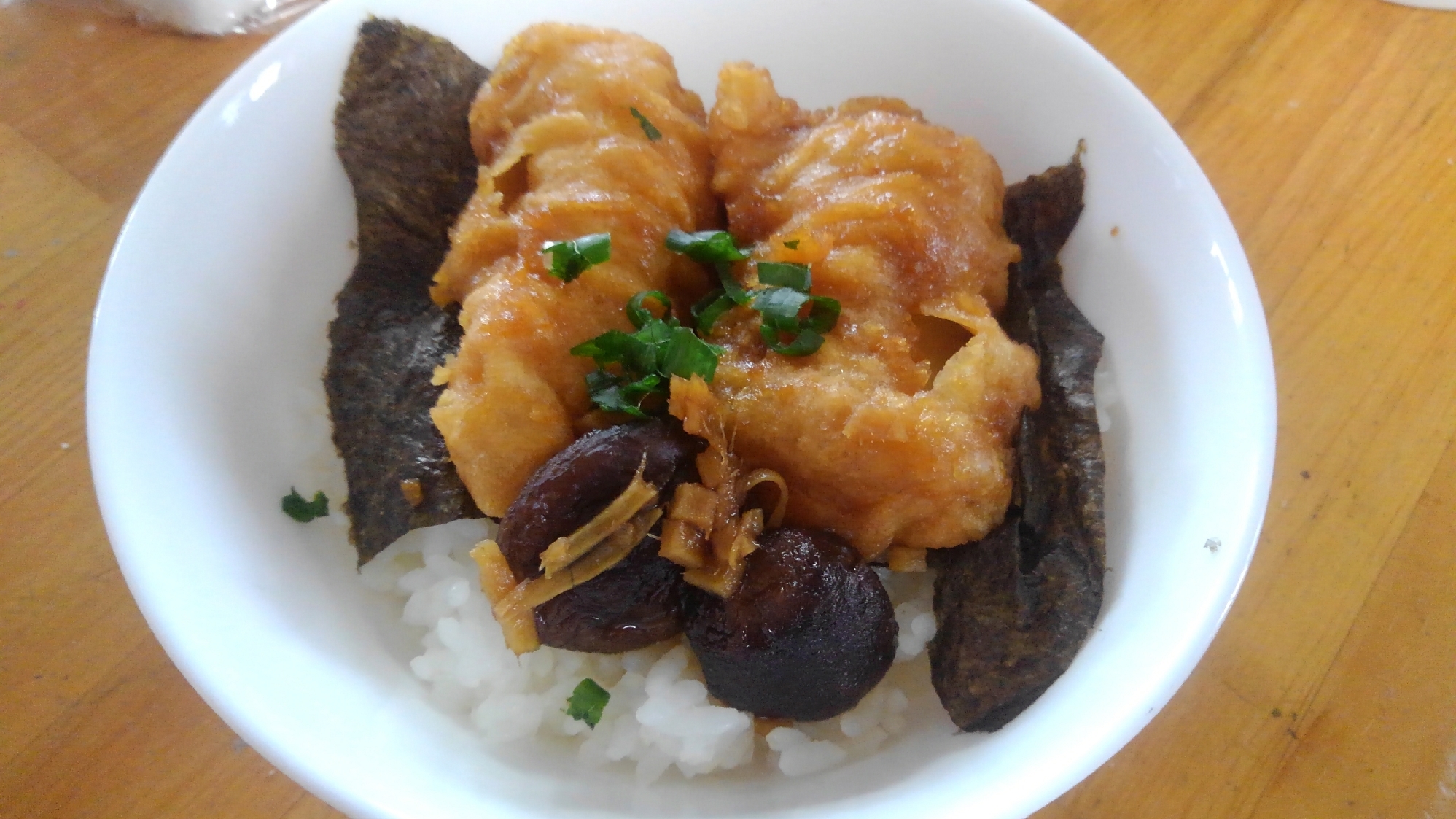 お惣菜のいかの天ぷらで楽チン夕食～いか天丼