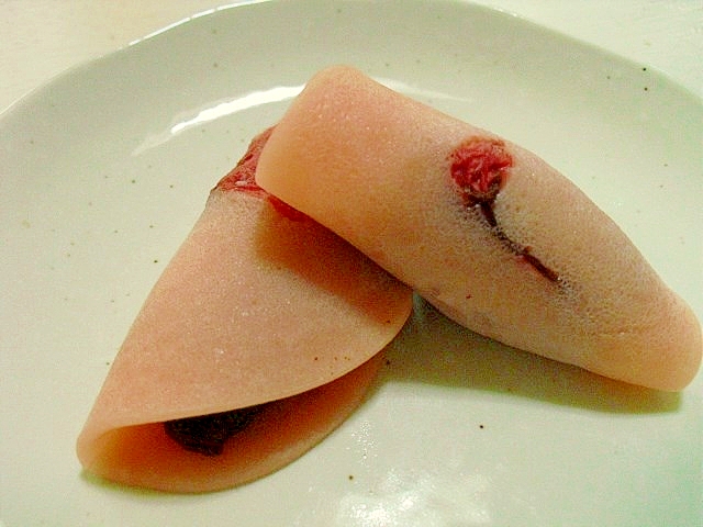 混ぜて焼くだけ桜茶で簡単 桜もち レシピ 作り方 By Lala 楽天レシピ