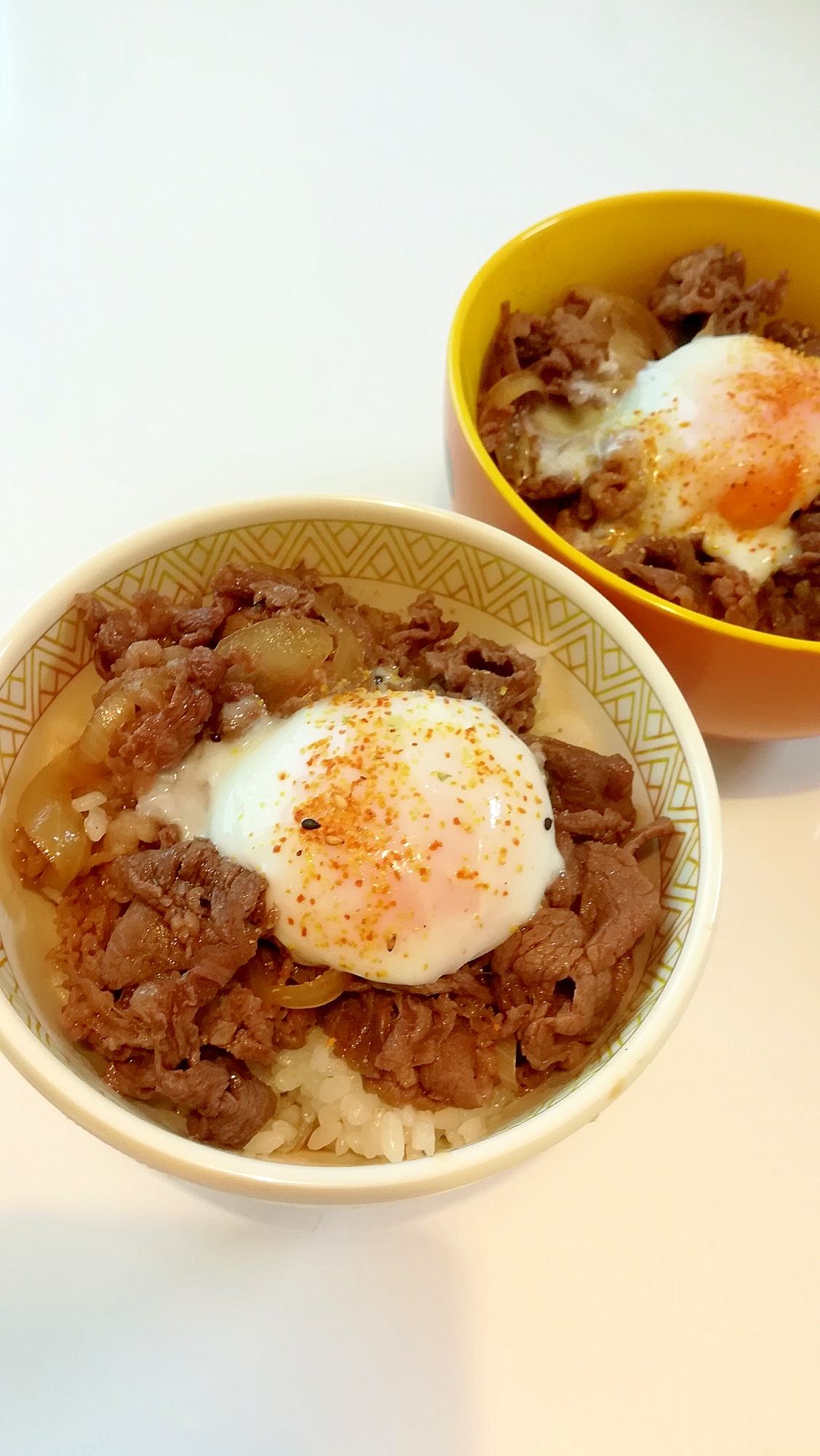 簡単☆牛丼温玉のせ☆