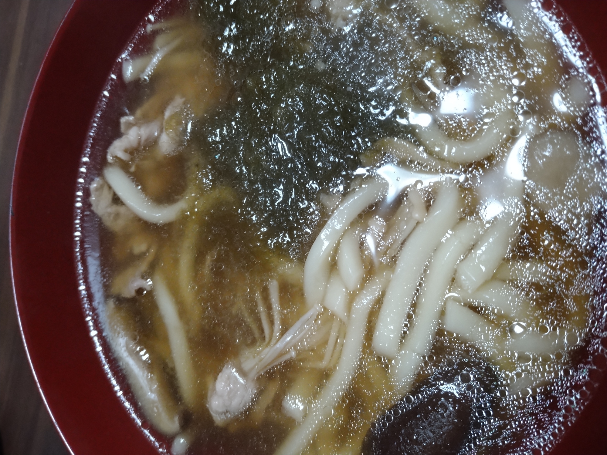 とろろ昆布肉うどん