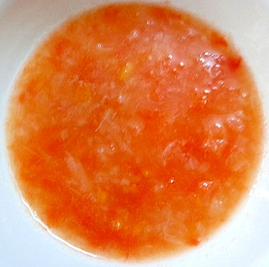 離乳食中期　玉ねぎ&トマト入りコンソメスープ