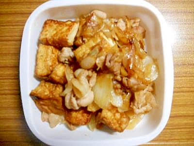 厚揚げと豚こま麺つゆ炒め レシピ 作り方 By Hope77 楽天レシピ