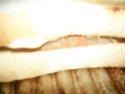 スパムとキャベツのサンドイッチ