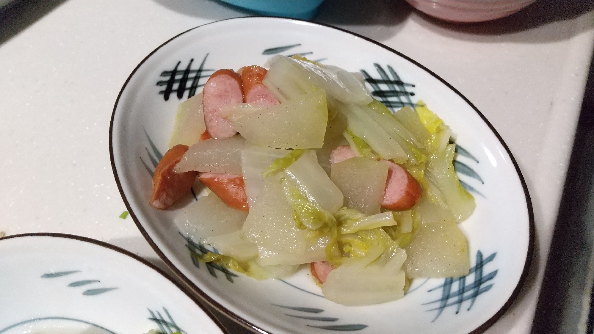 冬瓜と白菜とソーセージ炒め