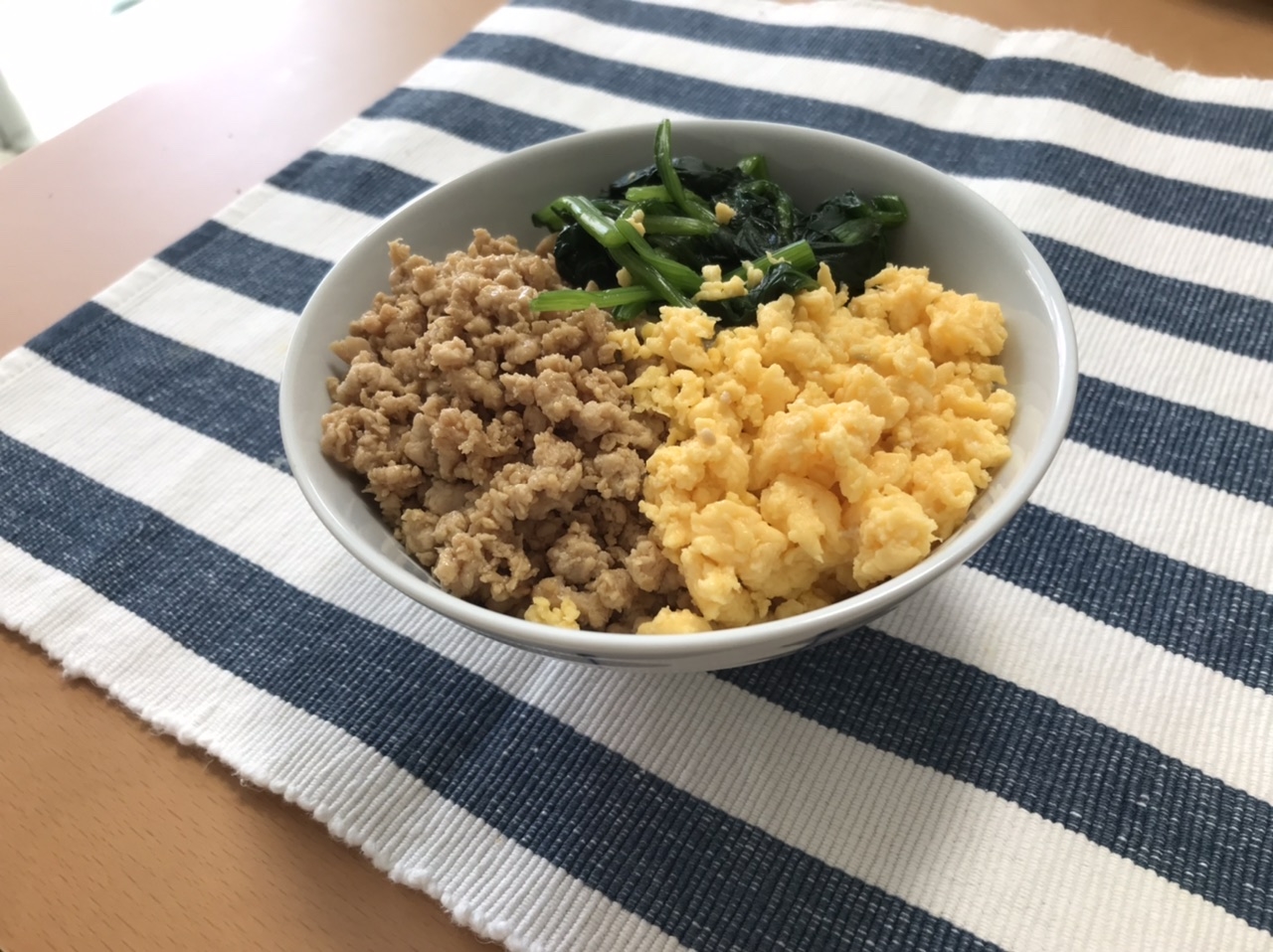 簡単節約！　とりひき肉の三食丼