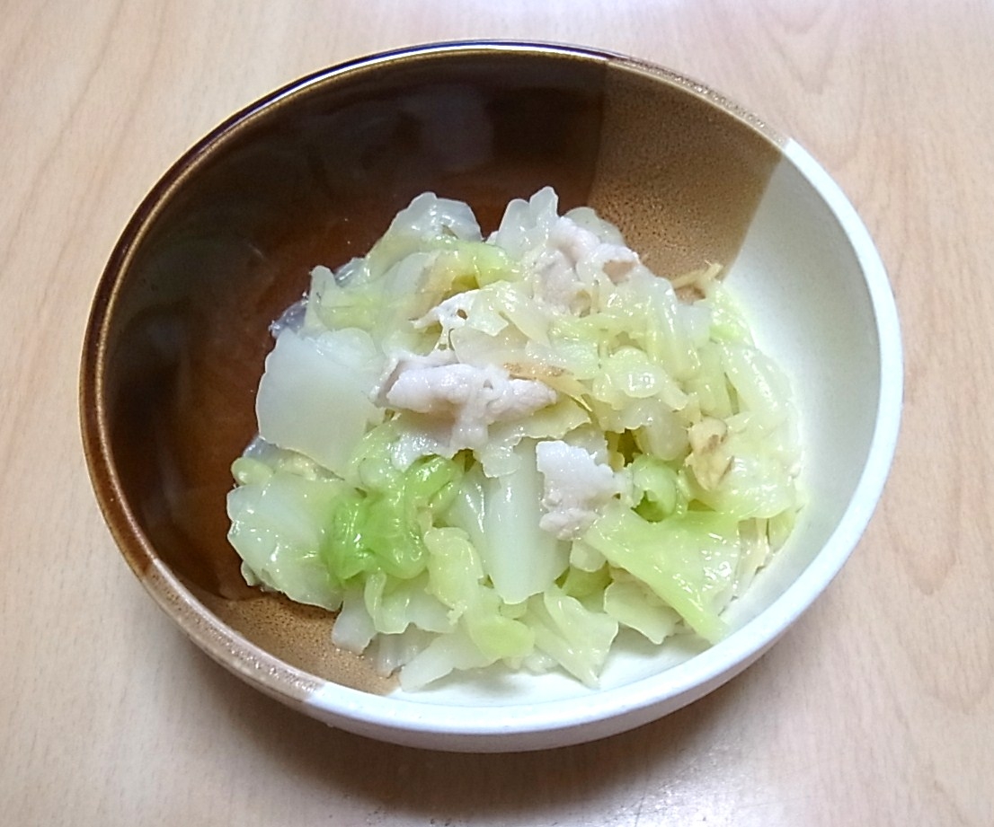 豚しゃぶ肉とキャベツのわさび酢みそ和え