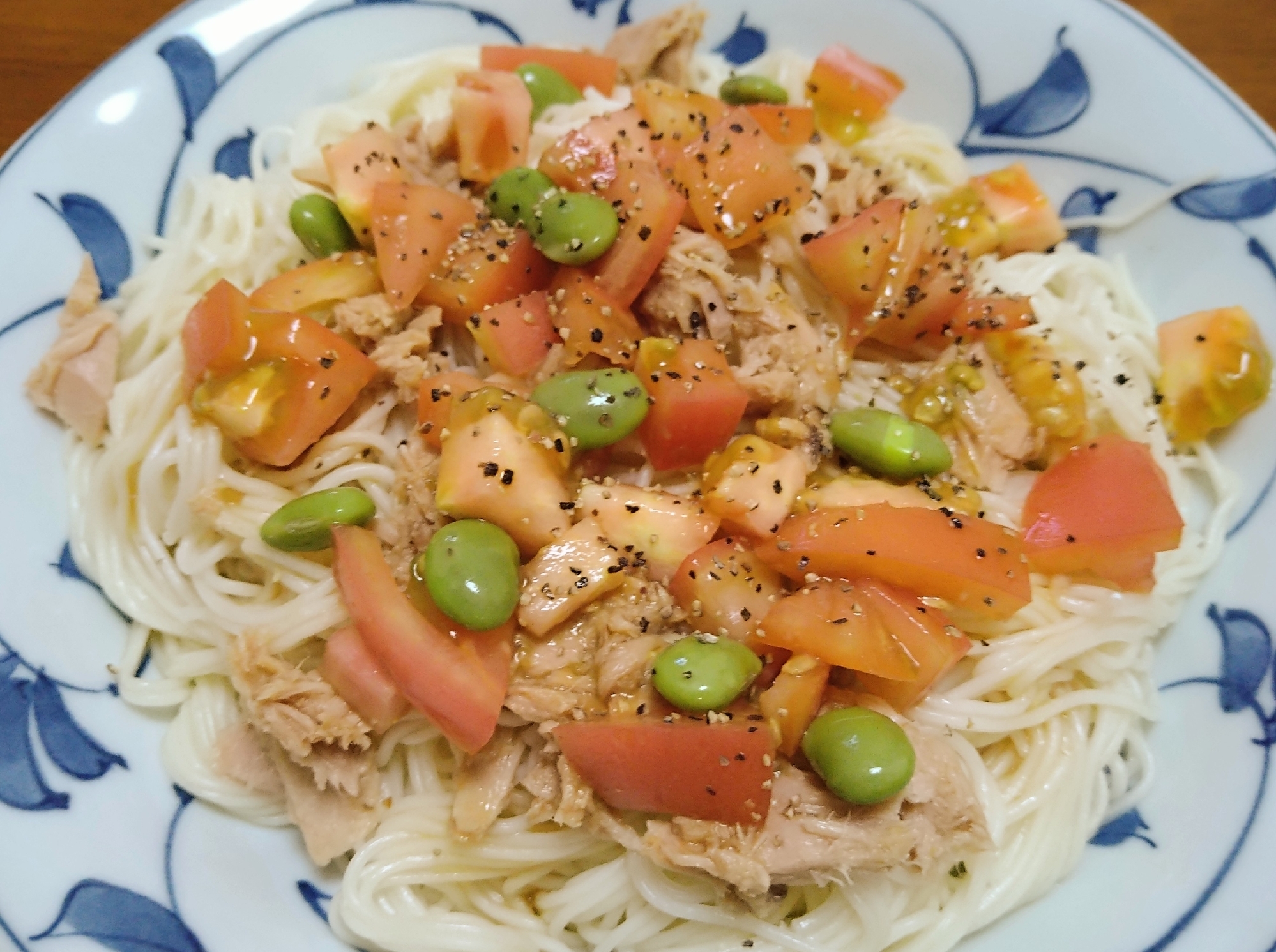 トマトの旨味でさっぱり素麺♪