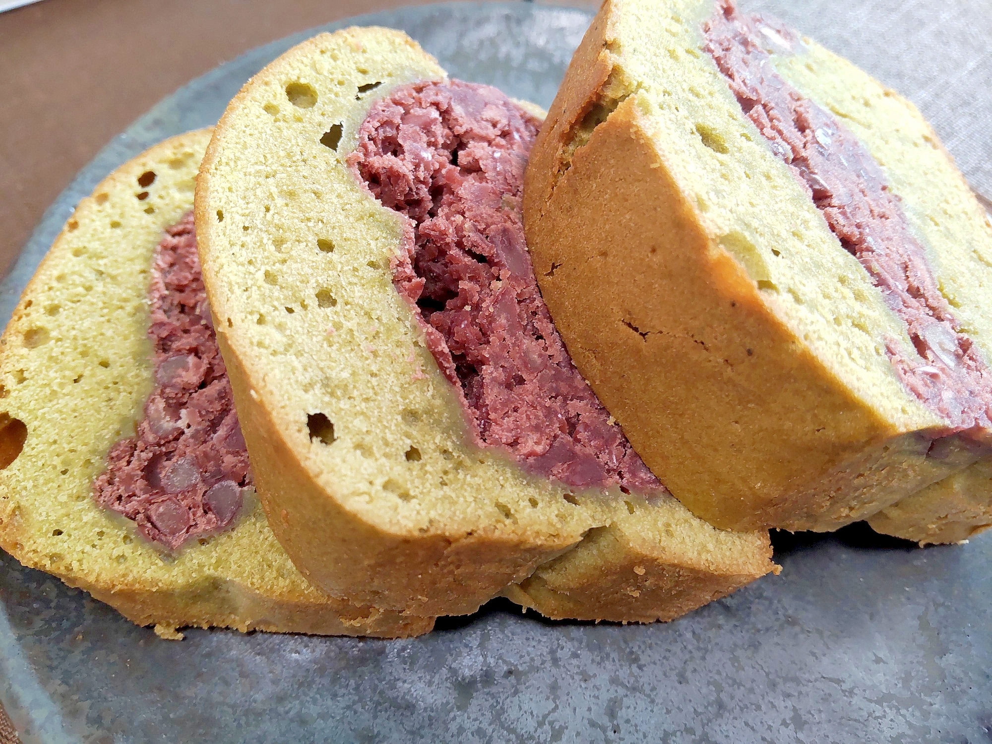 混ぜるだけ簡単　あんバター抹茶パウンドケーキ*