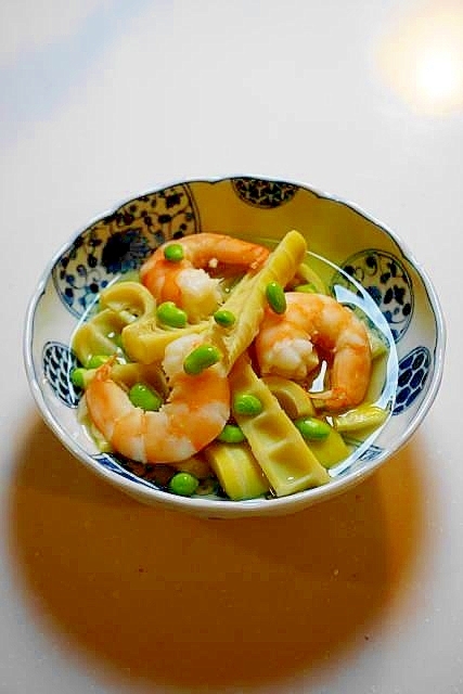 初夏の自然の恵みをいただく！真竹と海老と枝豆の煮物