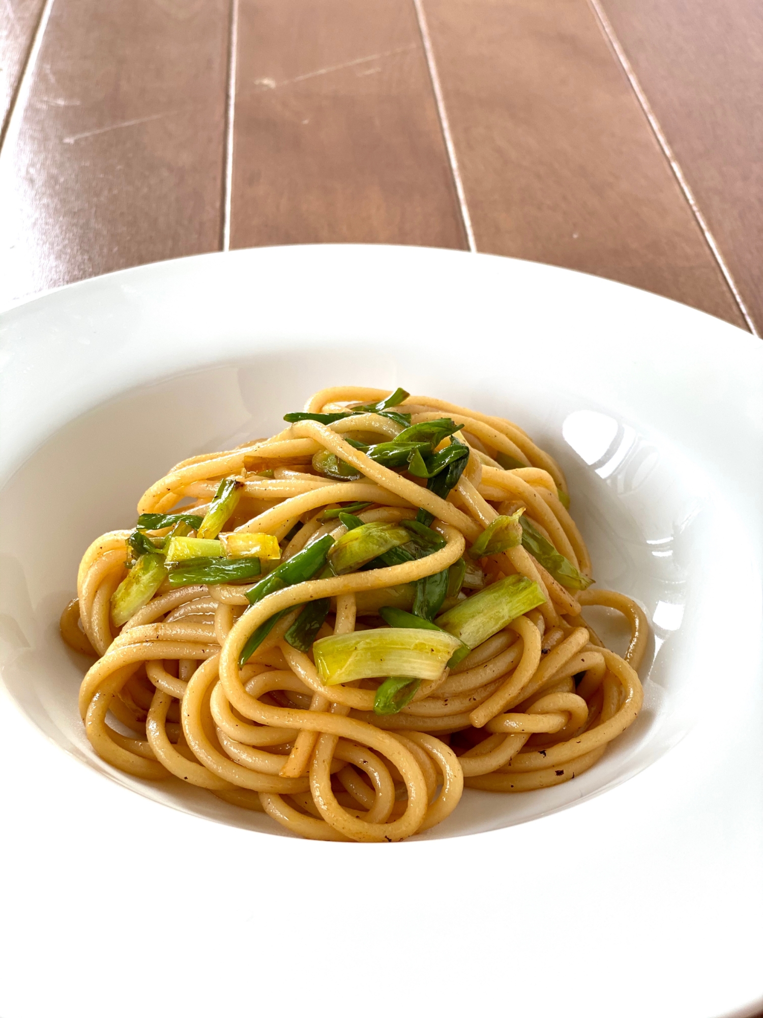 シメの麺~安定の醤油味スパゲティ