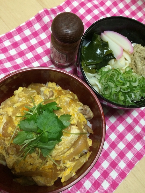 とろとろ親子丼とミニうどん