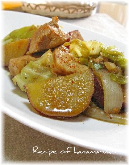 ピリッが効いた鶏肉とさつまいものタッカルビ