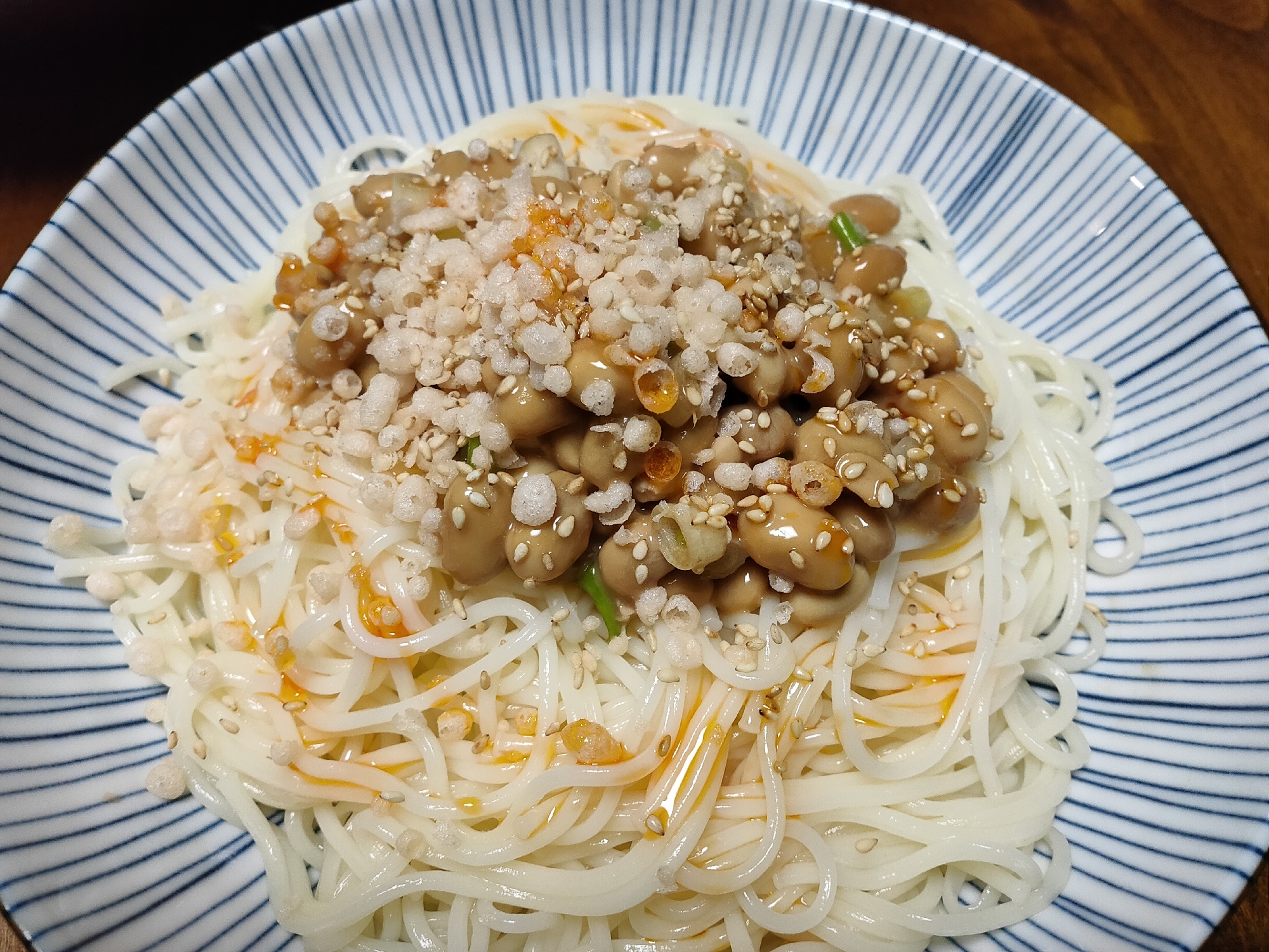 アジアン風！納豆素麺