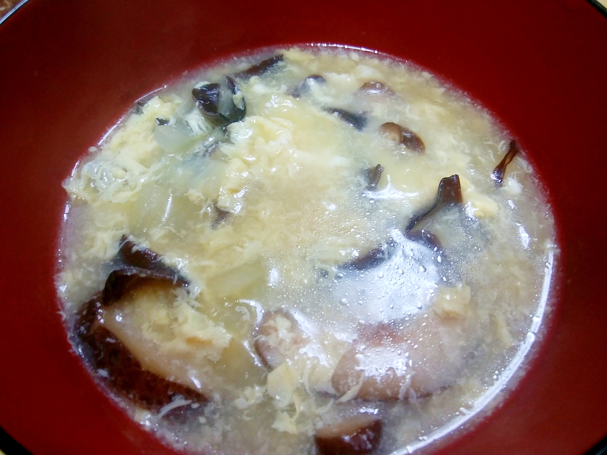 【中華スープ】キノコと卵の中華スープ