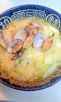 あさりと白菜のラーメン