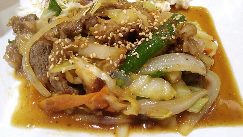 焼肉のタレで野菜炒め(*^^*)