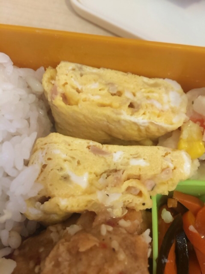 お弁当に入れましたー！甘くて冷めても美味しかったです！